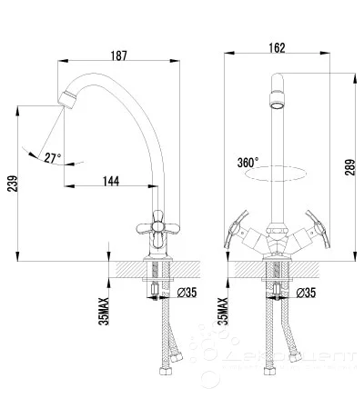 Смеситель для кухни Lemark Partner LM6544C