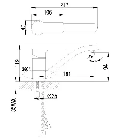 Смеситель для кухни Lemark Plus Grace LM1504C