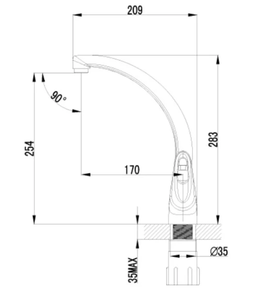 Смеситель для кухни Lemark Luna LM4155C
