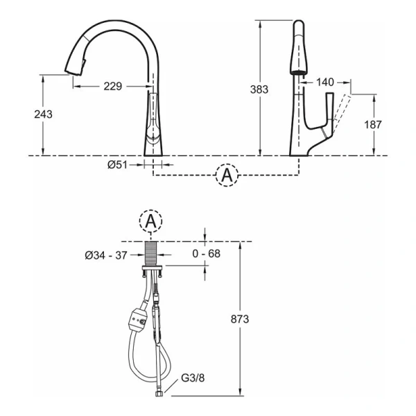 Смеситель для кухни Jacob Delafon Malleco хром E562-CP