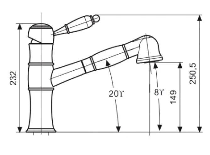 Смеситель для кухни Emmevi Laguna 40065