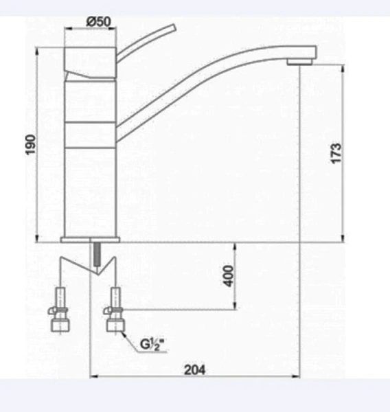 Смеситель для кухни Timo Berta 0303FN