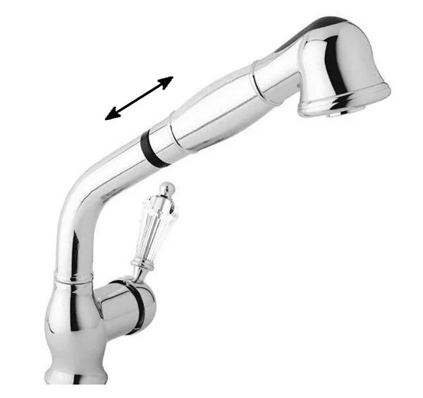 Смеситель для кухни Cezares Vintage хром, ручка Swarovski VINTAGE-LLDM-01-Sw