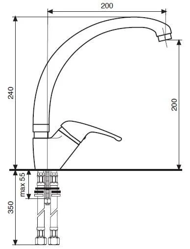 Смеситель для кухни Emmevi Ambra 9087