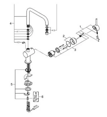 Смеситель для кухни Grohe Minta 32488