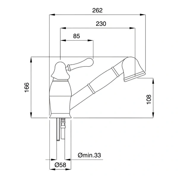 Смеситель для кухни Migliore Maya 18 с выдвижной лейкой