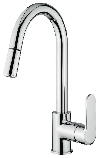 Смеситель с выдвижным изливом для кухни Emmevi Nefer CR77066 77066CR