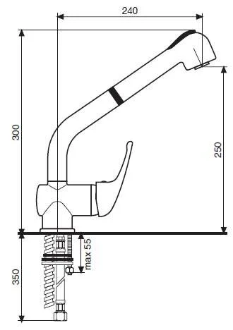 Смеситель для кухни Emmevi Ambra 9066 9066CR