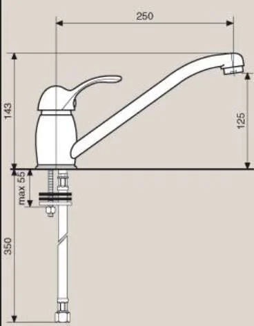 Смеситель для кухни Emmevi Melody 11007 11007CR