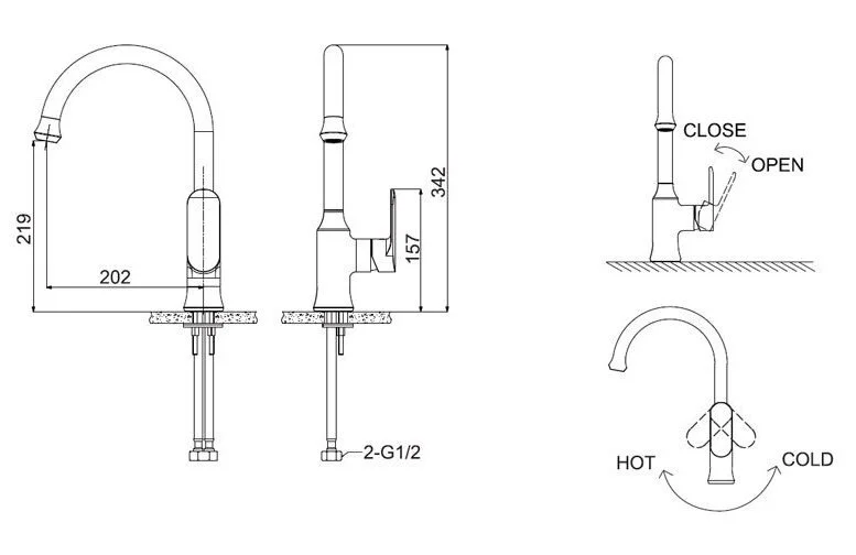 Смеситель для кухни Bravat OPAL F7125183CP-RUS