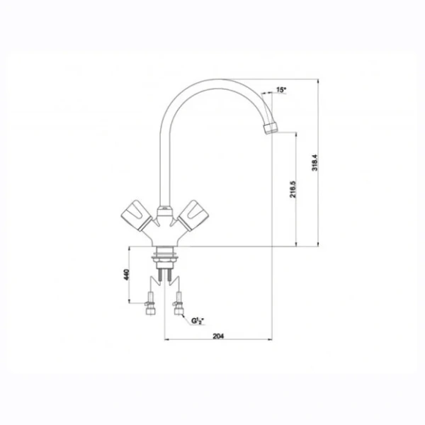 Смеситель для кухни Timo Porto хром 0253FN chrome