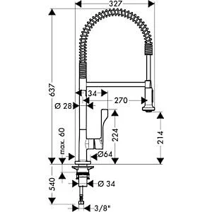 Смеситель для кухни Axor Citterio 39840