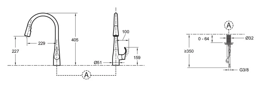 Смеситель для кухни Jacob Delafon Suzanne однорычажный E72511-CP