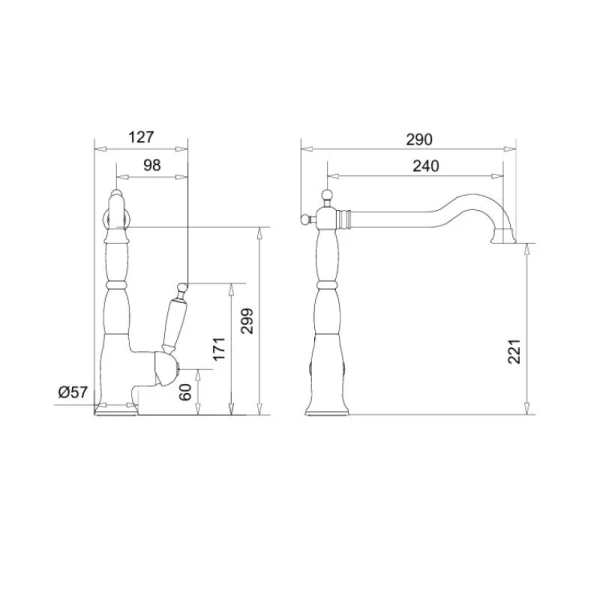 Смеситель для кухни Migliore Oxford золото 18274