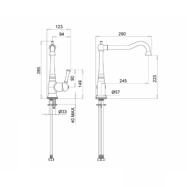 Смеситель для кухни Migliore Dallas 18 рычажное управление