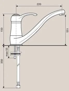 Смеситель для кухни Emmevi Harmony 22095