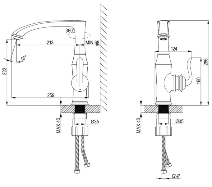 Смеситель для кухни Lemark Brava LM4705G