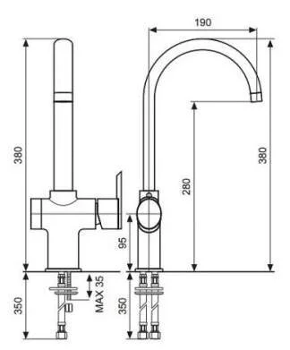 Смеситель для кухни Emmevi Elly 41007