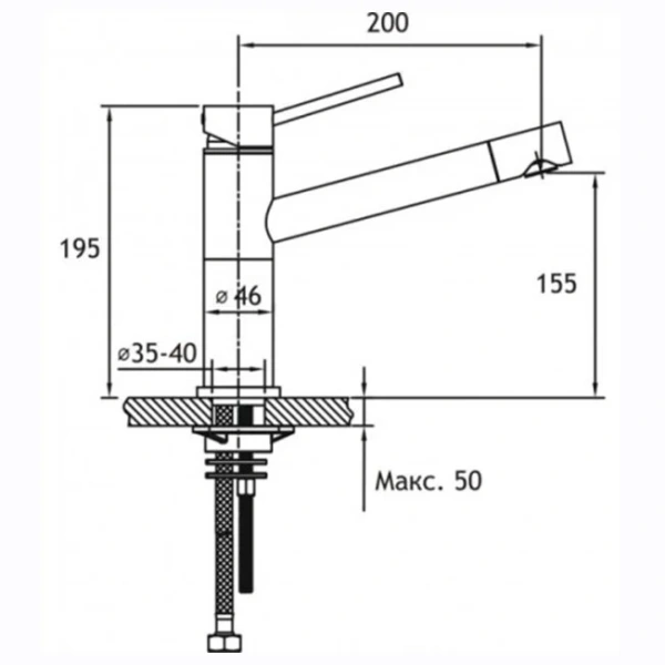 Смеситель для кухни Timo Saona антик 2303F antique