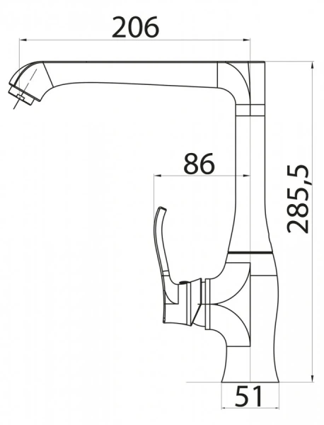 Смеситель для кухни BelBagno Trula хром TRU-LAM-CRM