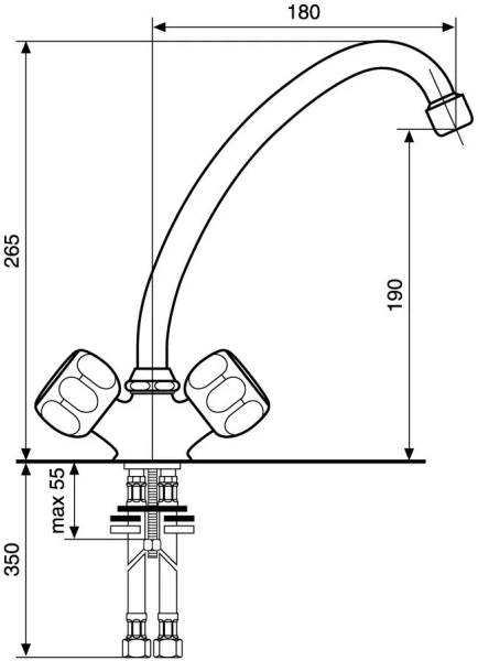 Смеситель для кухни Emmevi Sole 15217 15217CR