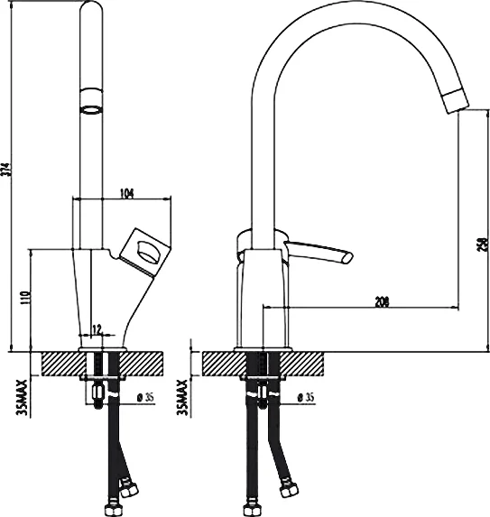Смеситель для кухни Lemark Atlantiss LM3205C