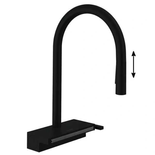 Смеситель для кухни Hansgrohe Aquno Select черный матовый 73831670