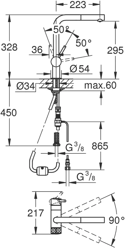 Смеситель для кухни Grohe Blue с функцией очистки водопроводной воды 31721DC0