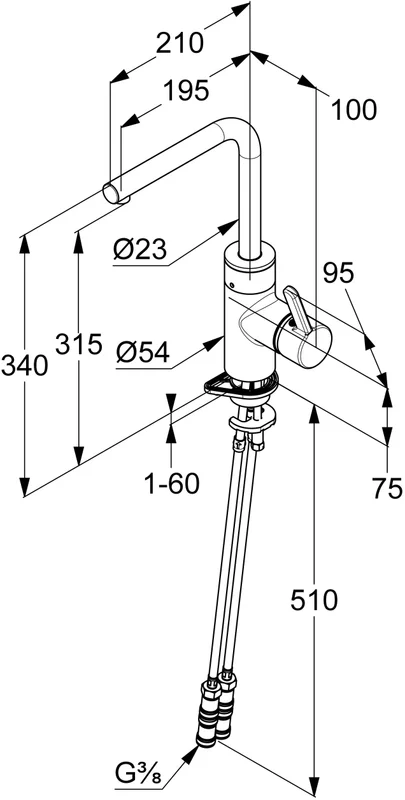 Смеситель для кухни Kludi E-GO 42220 электронный