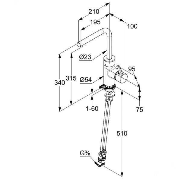 Смеситель для кухни Kludi E-GO 42230 сенсорный