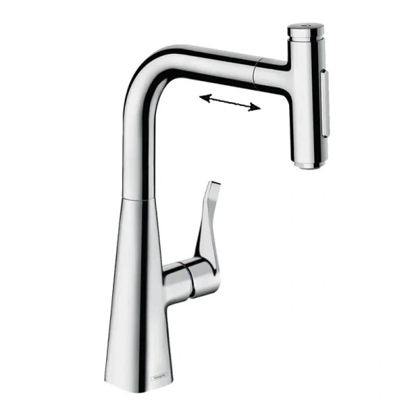 Смеситель для кухни Hansgrohe Metris Select M71 хром 73817000