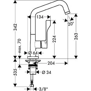 Смеситель для кухни Axor Citterio 39850