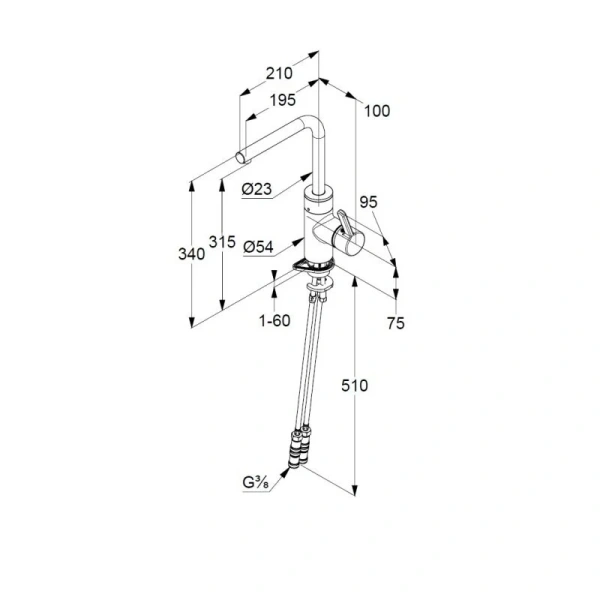 Смеситель для кухни Kludi E-GO 42200 электронный