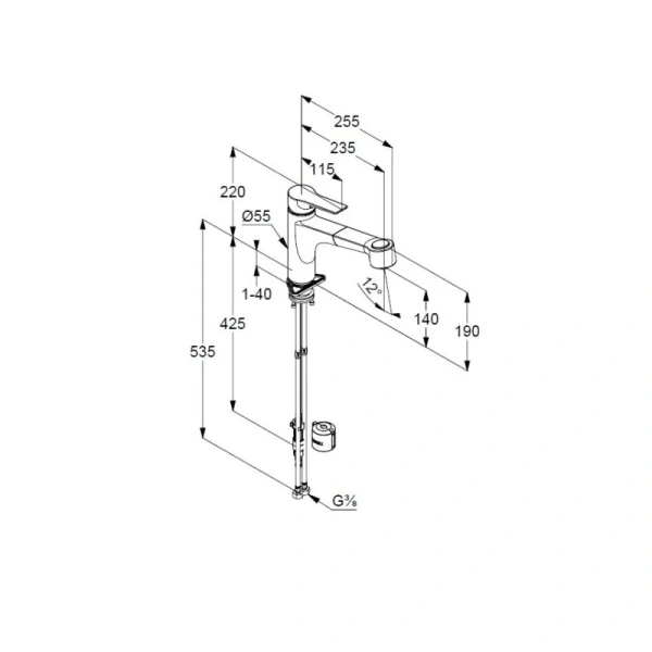 Смеситель для кухни Kludi Mix 32941 выдвижной излив