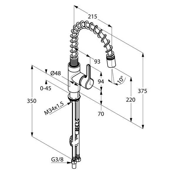 Смеситель для кухни Kludi Bingo Star хром 428550578