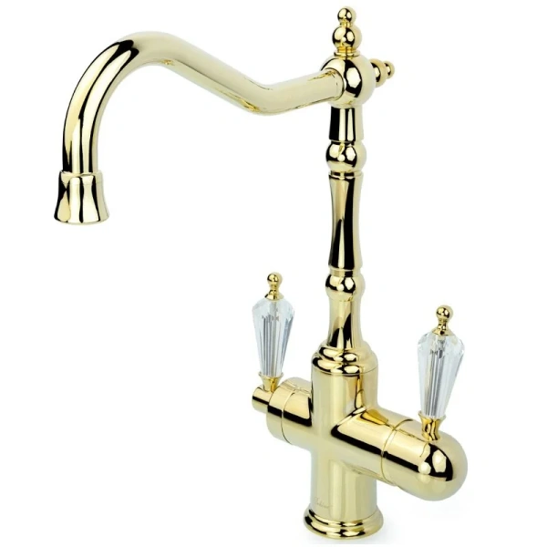 Смеситель для питьевой воды Boheme Kitchen золото ручка Swarovski 112-SW