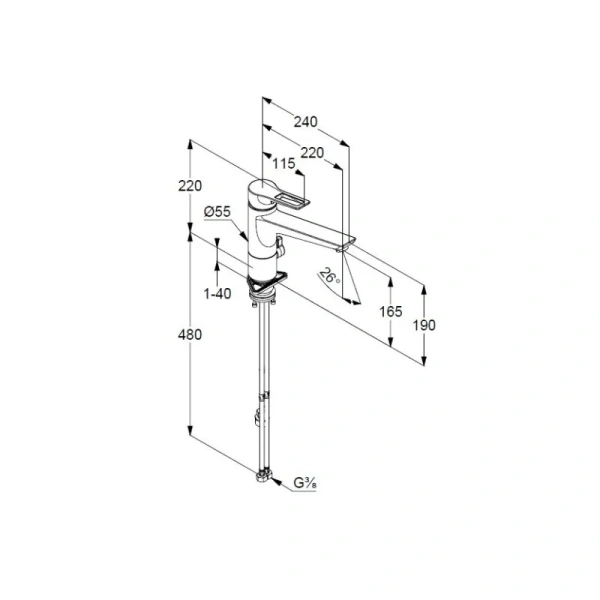Смеситель для кухни Kludi Mix для безнапорных водонагревателей 329070562