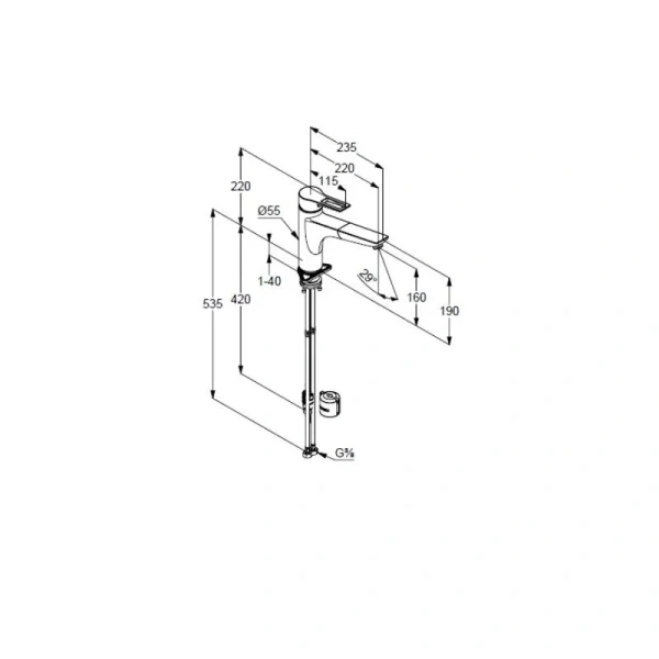 Смеситель для кухни Kludi Mix для безнапорных водонагревателей 329440562