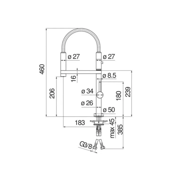 Смеситель для кухни Nobili Move MV92300/50 с гибким изливом