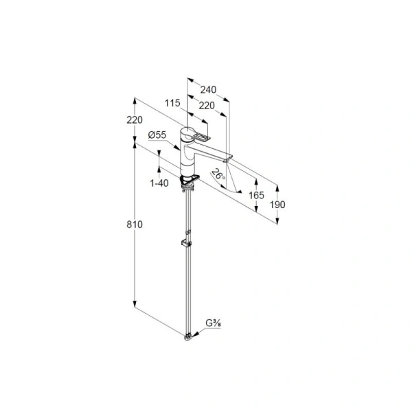 Смеситель для кухни Kludi Mix байонетное крепление 329340562
