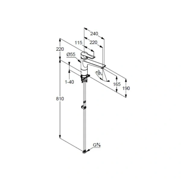 Смеситель для кухни Kludi Mix байонетное крепление 329340575