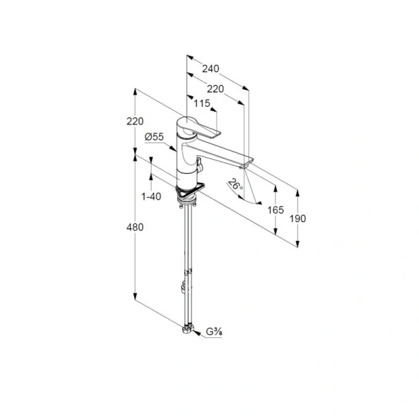 Смеситель для кухни Kludi Mix хром 329060575