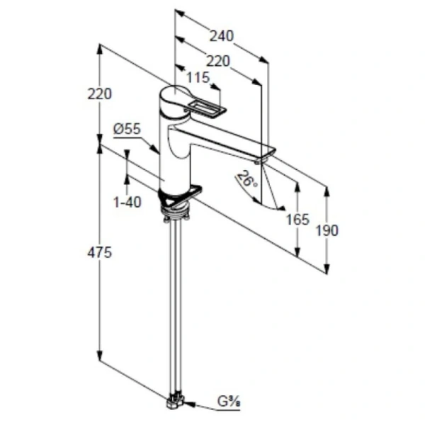 Смеситель для кухни Kludi Mix для безнапорных водонагревателей 329050562