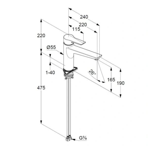 Смеситель для кухни Kludi Mix для безнапорных водонагревателей 329050575