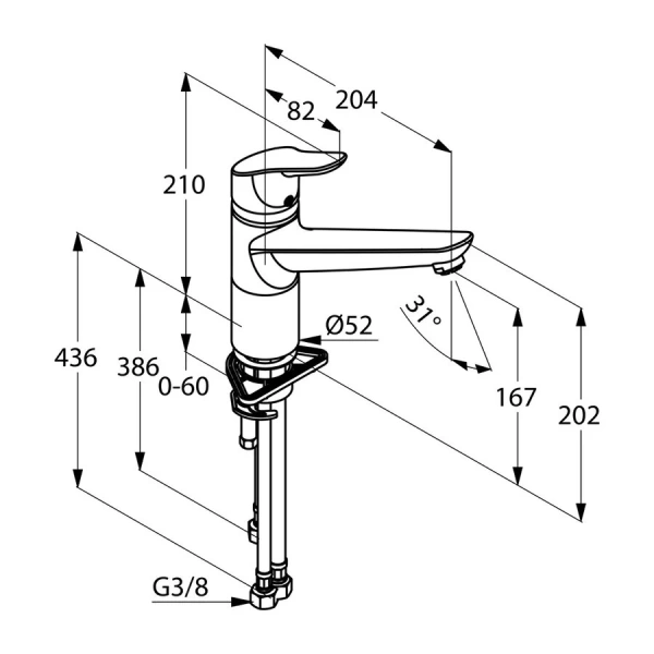 Смеситель для кухни Kludi Objekta хром 325750575