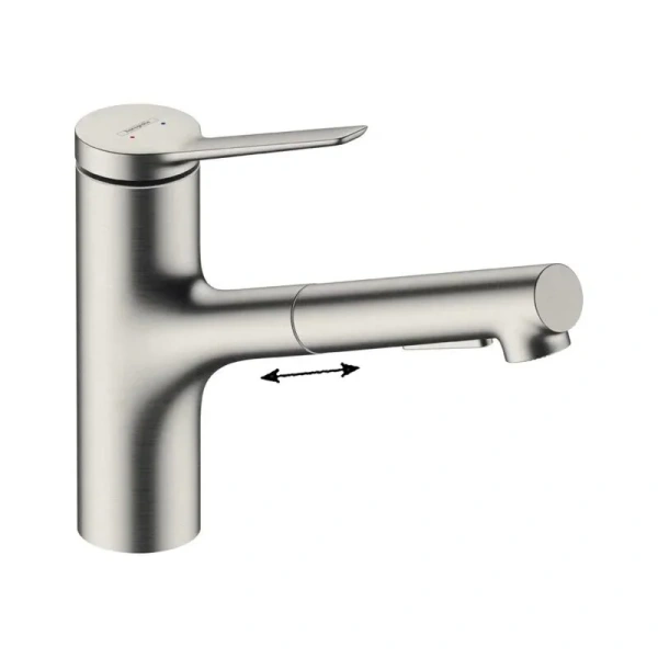 Смеситель для кухни Hansgrohe Zesis M33 сталь 74803800