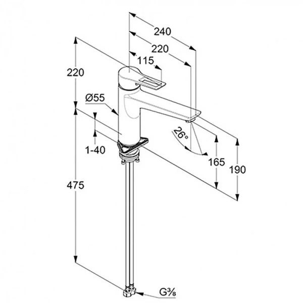 Смеситель для кухни Kludi Mix хром 329040562