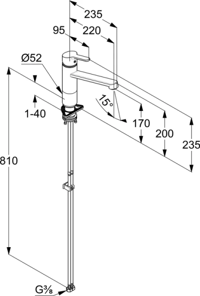 Смеситель для кухни Kludi M2 байонетное крепление 595780575
