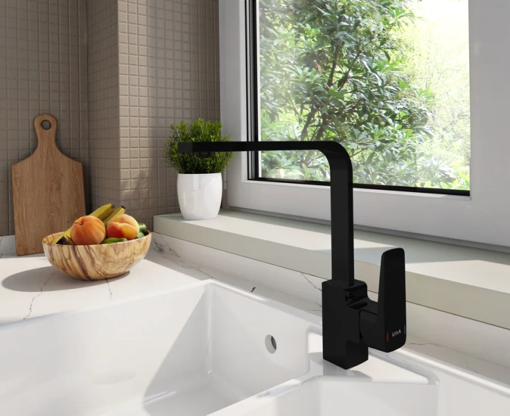 Смеситель для кухни VitrA Root Square черный матовый A4275336EXP