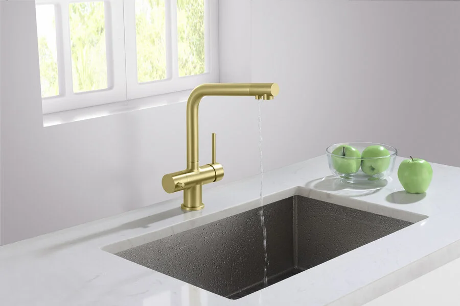 Смеситель для питьевой воды Timo Saona золото матовое 2396/17F Staron